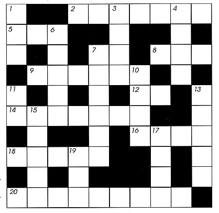 intermediate english crossword - clothes