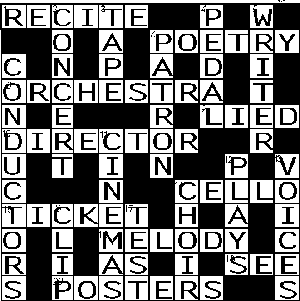 Cultural crossword
