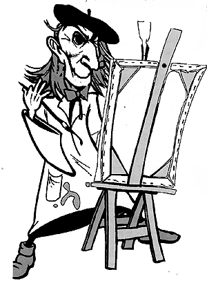 artist cartoon