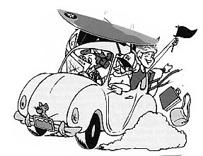 on the road cartoon