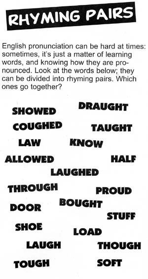 rhyming pairs