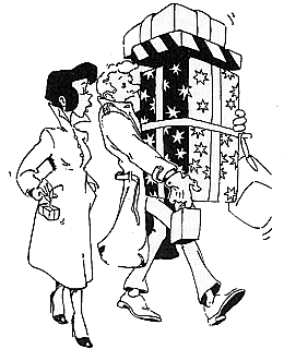 shopping cartoon