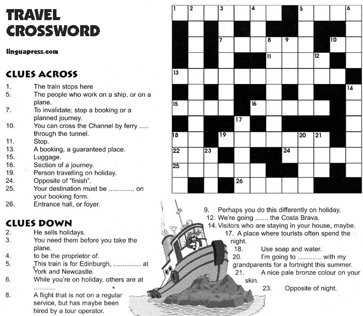 Themed crossword: travel